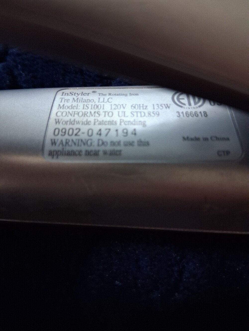 InStyler Rotating Curling Iron/Straightener - Picture 4 of 6